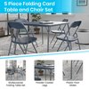 Flash Furniture 5 Piece Navy Folding Card Table and Chair Set JB-1-NV-GG